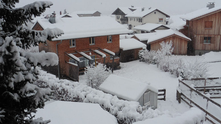 Komfortables Ferienhaus mit Kamin in Ofterschwang im Winter