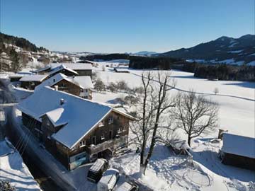 Schöne Ferienwohnung zwischen Grünten und Grüntensee im Allgäu im Winter