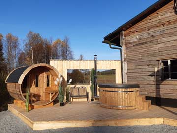 Urig-rustikale Hütte mit Sauna und Hotpot in Alleinlage im Bayerischen Wald