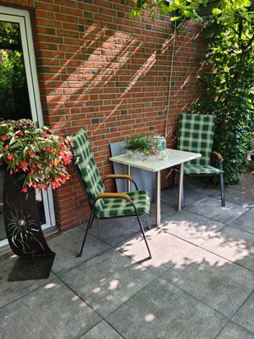 Sitzecke auf der Terrasse