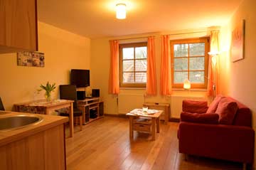 Appartement mit Sofa und TV