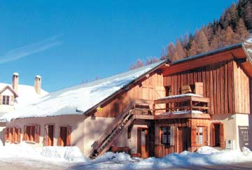 Eingangsbereich der Skihütte La Plagne