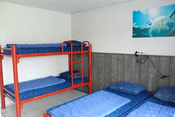 4-Bett-Zimmer mit 2 Einzelbetten + Etagenbett