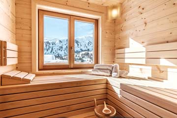 Sauna mit Bergblick