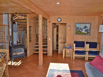 Wohnzimmer in der Hütte Annaberg