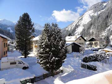 Aussicht Ferienhaus Bad Gastein im Winter