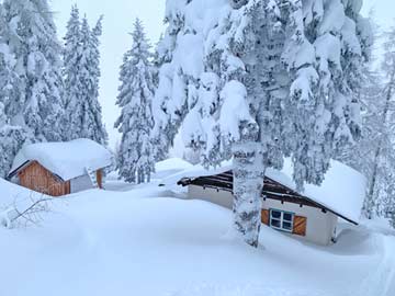 unsere Skihütte Hauser Kaibling direkt unterhalb der Bergstation