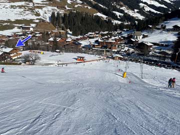 Beste Lage im Skigebiet