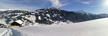Winteridylle bei Mayrhofen im Zillertal: Aussicht