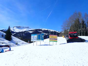 Skigebiet Hirschegg Blick Richtung Ifen