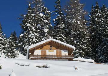 Winteridylle im Skigebiet Crans-Montana