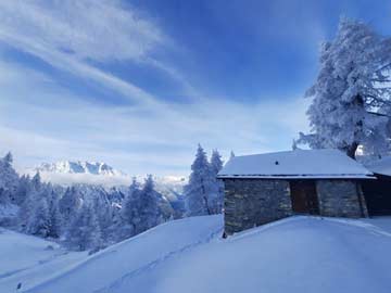 Ski- und Berghütte Bruson - herrliche Lage