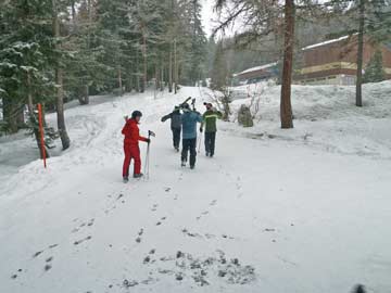 der Weg von der Skihütte Wildhorn zu Skipiste und Talstation (Kundenfoto)
